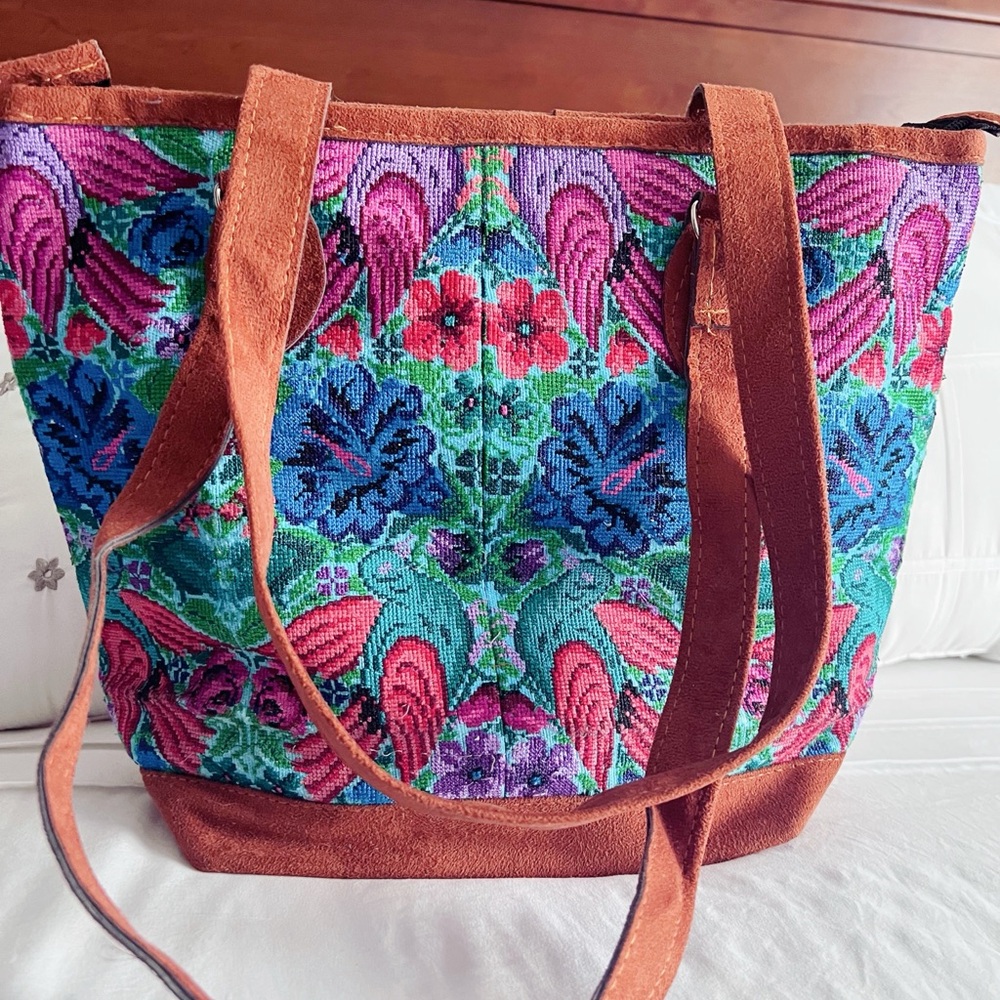 Colorful Floral Tote Bag - Picture 3 of 4